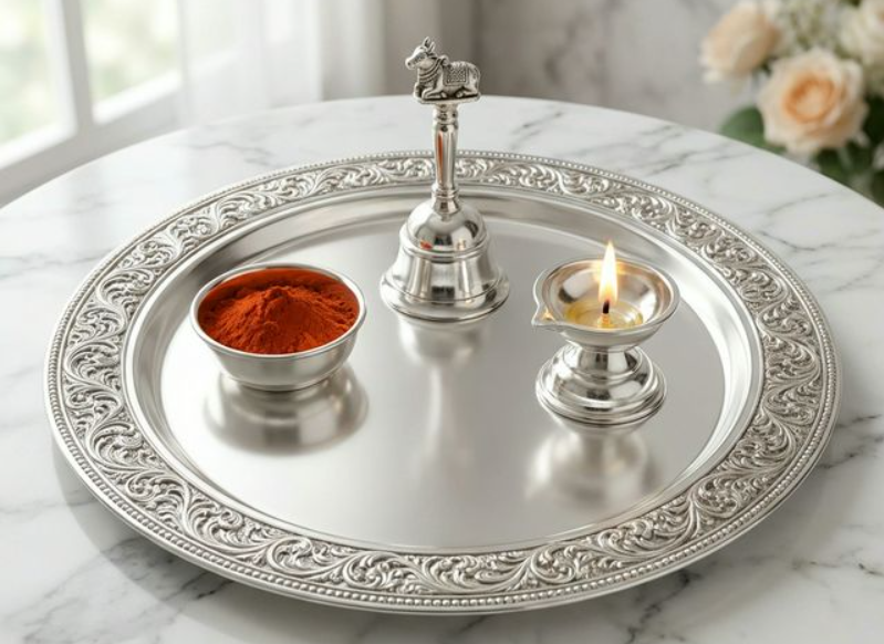 Exquisite Silver Thali